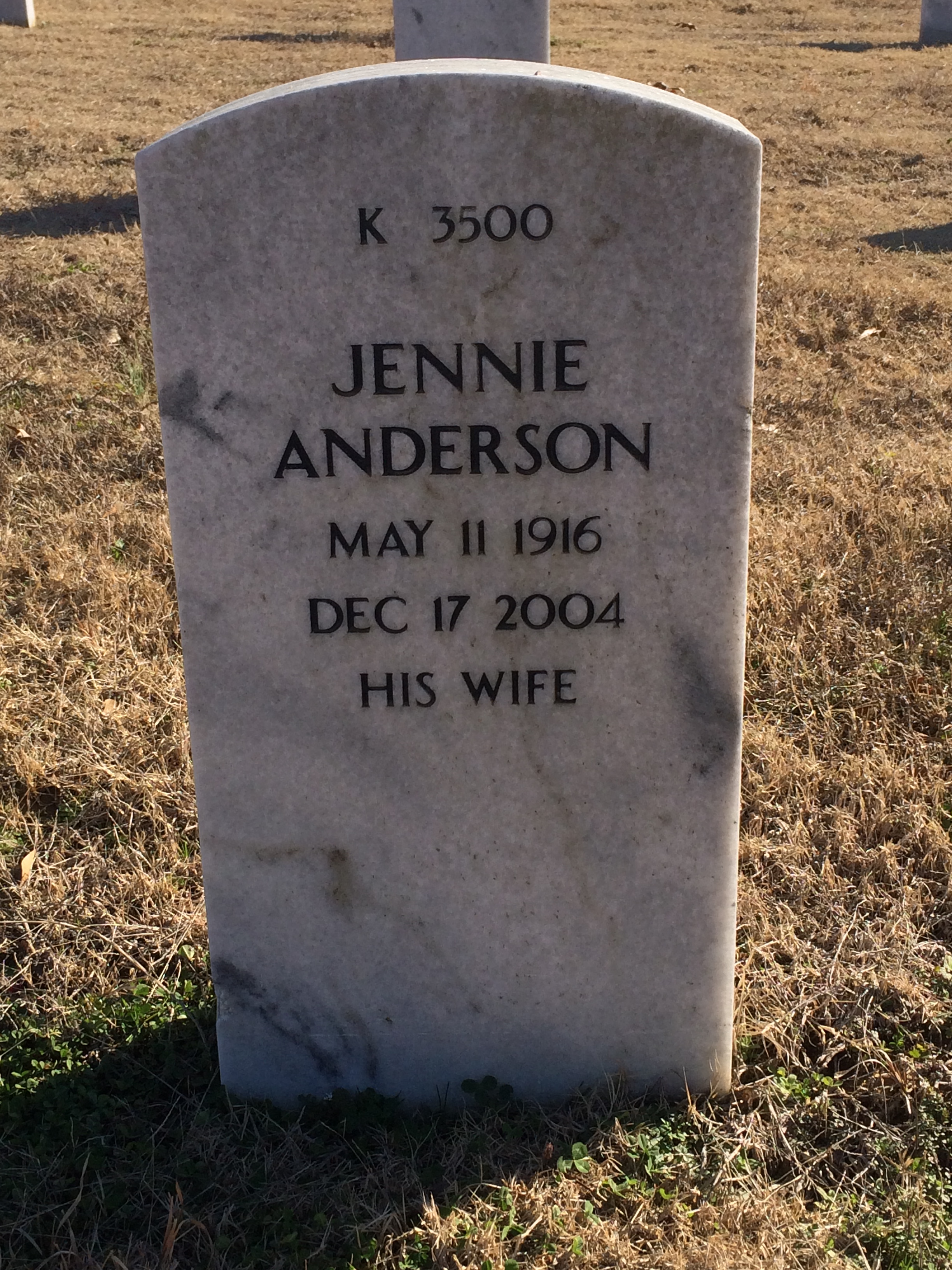 Jennie Hassell Anderson Headstone